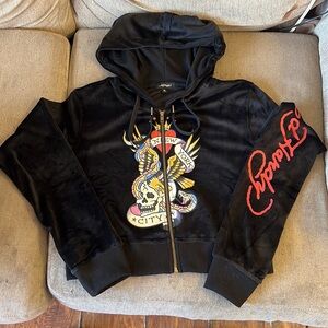 Ed Hardy Velour Y2K Hoodie